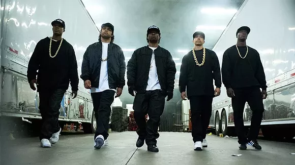 The actors playing N.W.A in Straight Outta Compton. - Courtesy photo