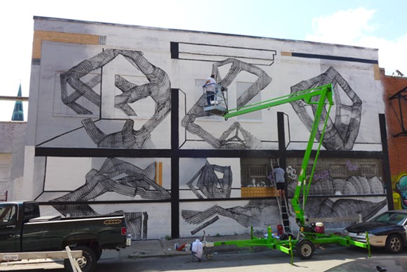 Earlier this summer, Italian artist 2501 painted a new mural on Winder Street near the Red Bull house of Art in Detroit's Eastern Market district. The district will host the inaugural Murals in the Market festival. - COURTESY PHOTO