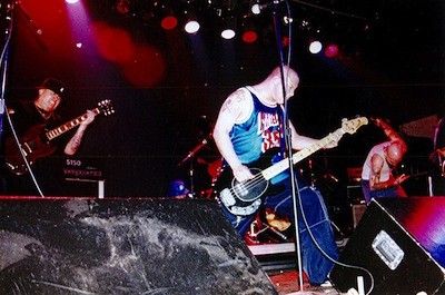 Cold As Life plays at St. Andrew's Hall, 2000: (Left to right) Johnny Hate, Mike Couls, Jeff Gunnells. - Photo courtesy Mike “The Gook” Couls, Cold As Life