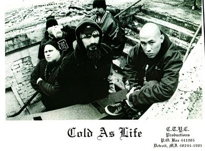 Publicity still for Cold As Life from the 1990s. - Photo by Bob Alfred, courtesy Mike “The Gook” Couls, Cold As Life