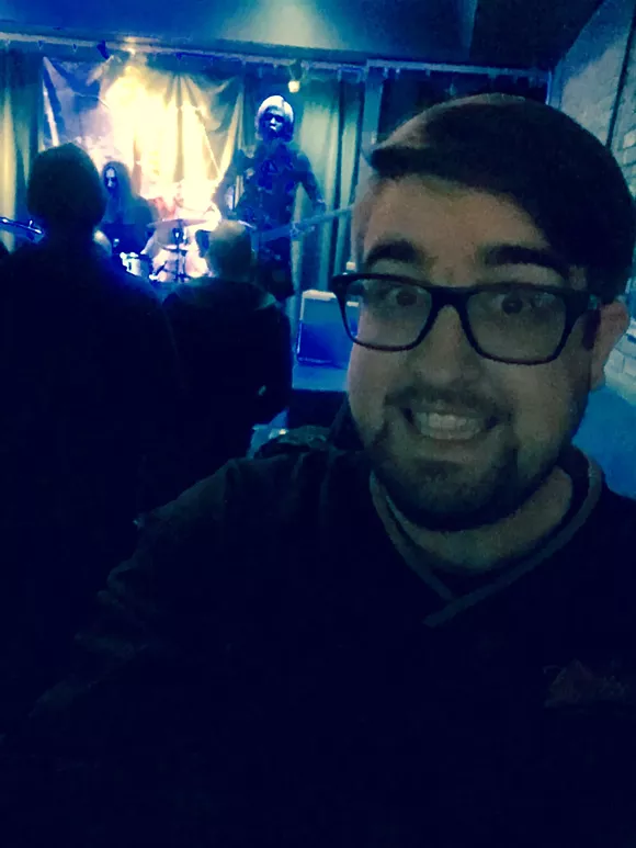 MT intern Jack Roskopp at Wednesday's Sunflower Bean gig at the Majestic Cafe. - Photo by Jack Roskopp