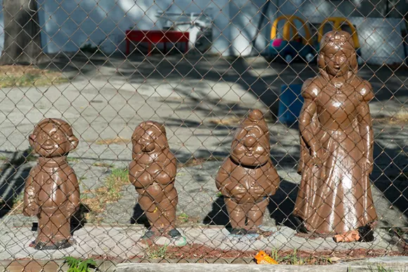 A few years later, the figures were painted to resemble chocolate candies. - Photo courtesy Camilo José Vergara