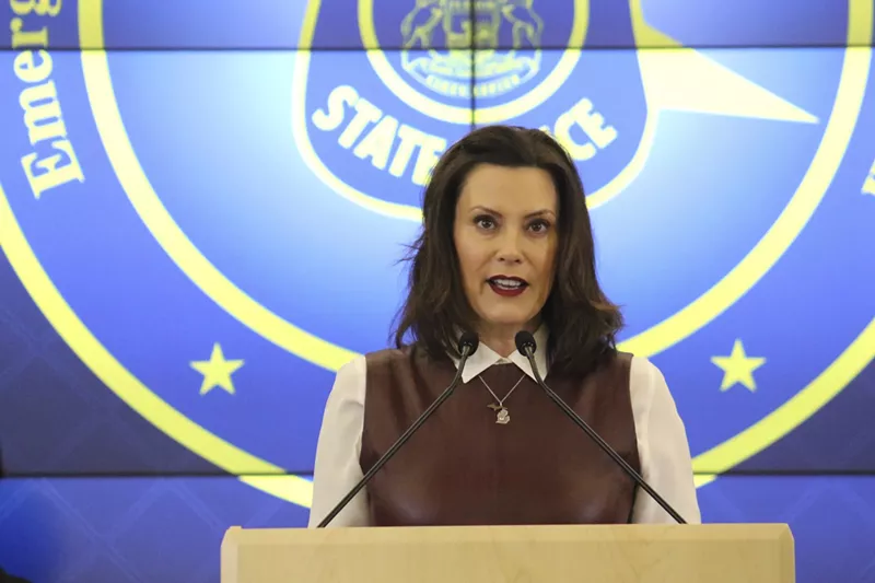 Gov. Gretchen Whitmer at a recent press conference. - State of Michigan