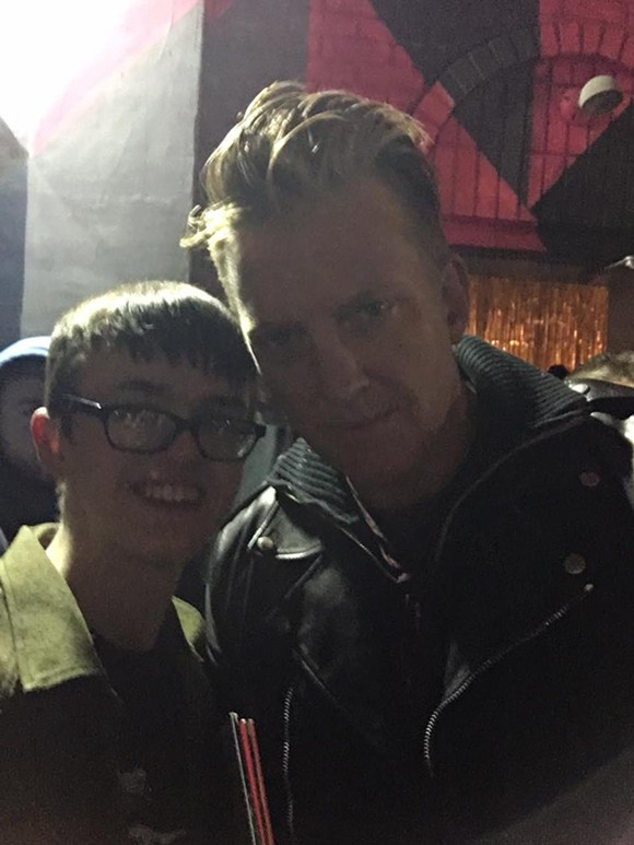 Selfie by the author with Josh Homme. - JARRETT KORAL