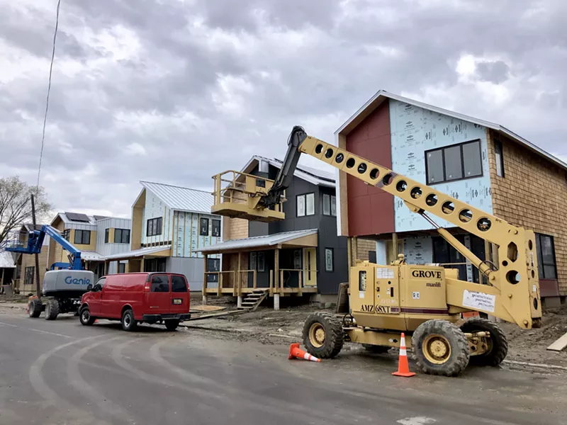 Homes under construction in Midtown. - Steve Neaving