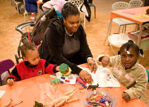 Visitors enjoy a drop-in workshop at the DIA. - PHOTO COURTESY OF THE DETROIT INSTITUTE OF ARTS.
