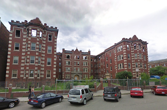 An image of Forest Arms pre-renovation, after a 2008 fire gutted the building. - Google Street View image