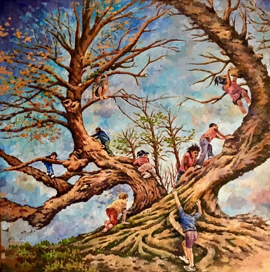 "Autumn Climbers," by  Nicole Macdonald.  - Courtesy of the artist