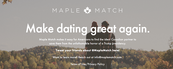 New dating website matches you with Canadians in case Trump is elected President
