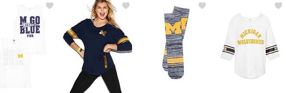 PINK's new collegiate line reminds women that school is important, but looking cute is more important