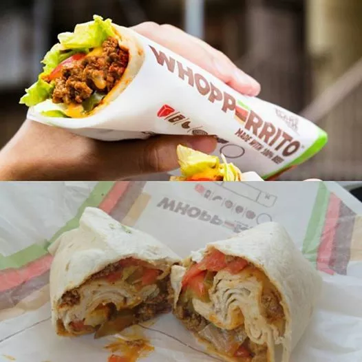 The Photoshopped version versus IRL. - Top, from Burger King's Facebook, bottom shot by Serena Maria Daniels