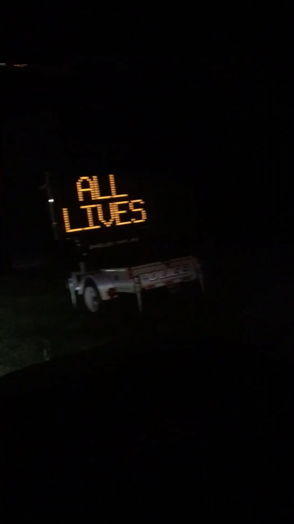 Shelby Township police use 'All Lives Matter' phrase in roadside display