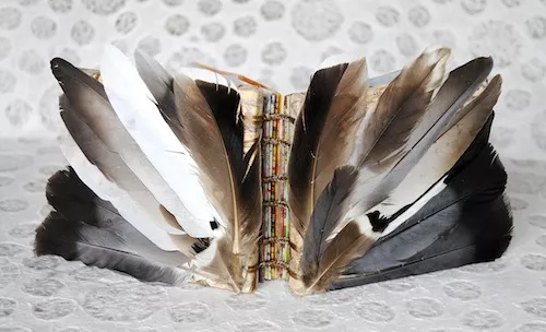 Brenda Beene Shackleford's "Spread Your Wings" – mixed media bound book. - COURTESY NORTHVILLE ART HOUSE