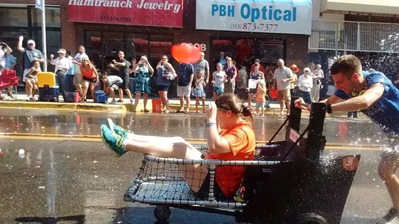 The Fowling Warehouse's creative canoe cart. - Photos by Michael Jackman