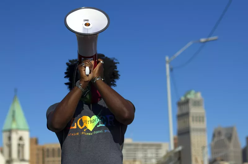 Community activist Tristan Taylor was released by Detroit Police on Wednesday. He considered that night's protest to be a "victory march." - Steve Neavling