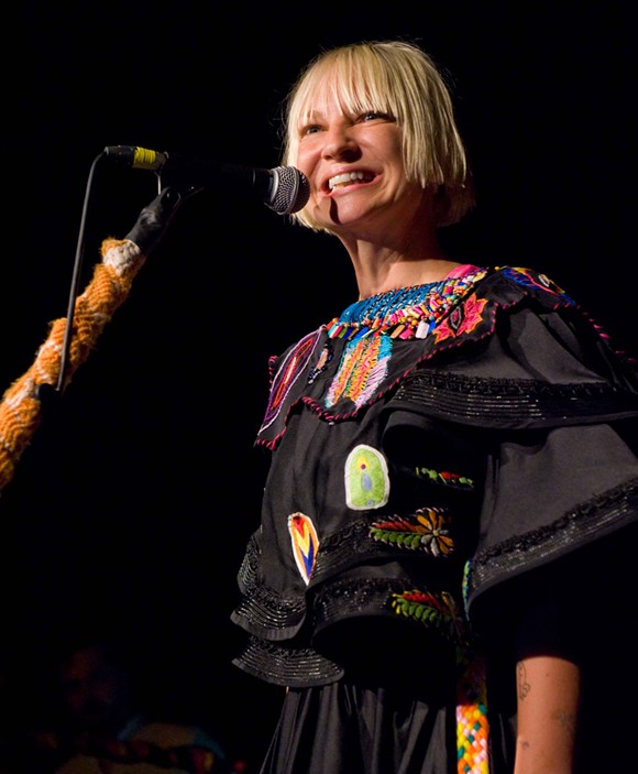 SIA PERFORMING IN SEATTLE. PHOTO FROM WIKIPEDIA.