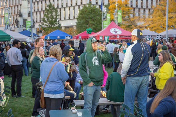 The Big Game tailgate in 2015. - Photo courtesy of the Downtown Detroit Partnership