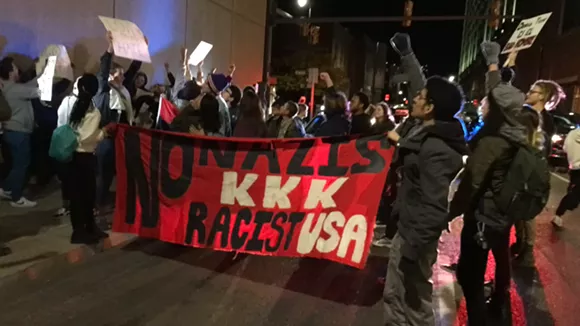 Protesters are afraid minority groups will lose rights during Trump's presidency.