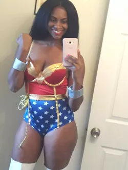 Baker as Wonder Woman. - Courtesy of Jonquil Baker.
