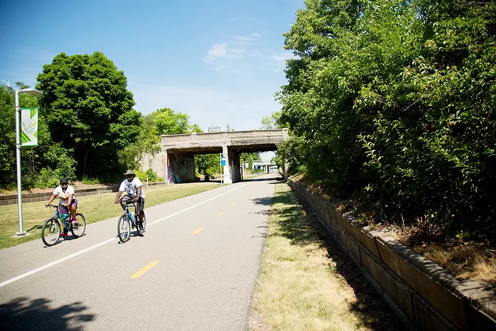 The DeQuindre Cut makes for some prime bike riding.