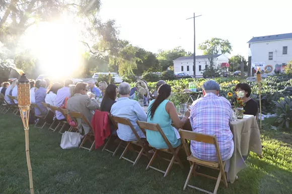 At the Detroit Grown & Made dinner series on the city's North End Sept. 11, 2016. - Photo by Scott Spellman