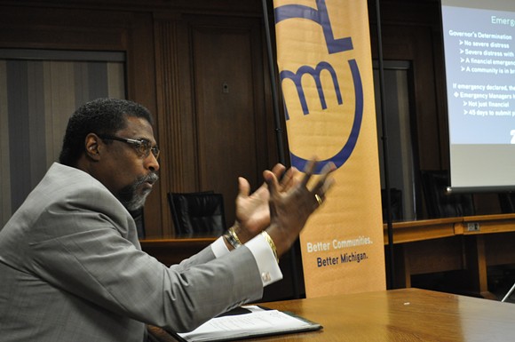 Then-Saginaw City Manager Darnell Earley Speaks at Michigan Municipal League Seminar in Saginaw in 2011. - Flickr
