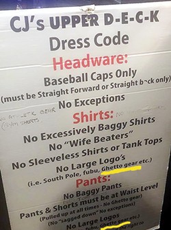 Dress codes can often be racist, the Waterford bar just said the quiet part out loud
