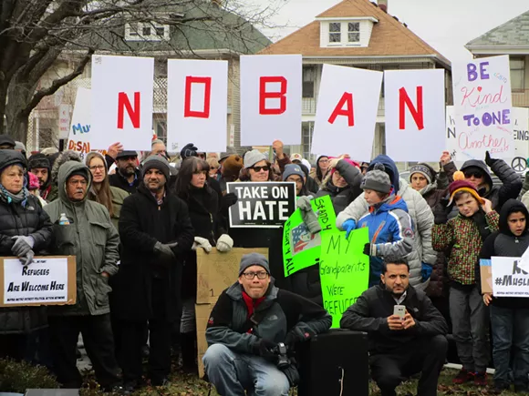 Thousands gather across Michigan to protest Trump's immigration ban