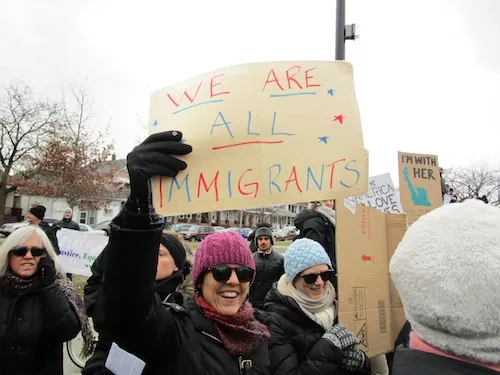 I suppose there may have been a Native American looking askance at her, but point taken. - Photo by Michael Jackman