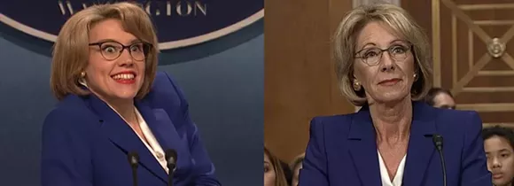 VIDEO: Betsy DeVos got the 'SNL' treatment this weekend and it was glorious