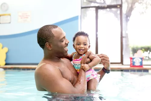 Swim school offers chance to bob with your newborn for free