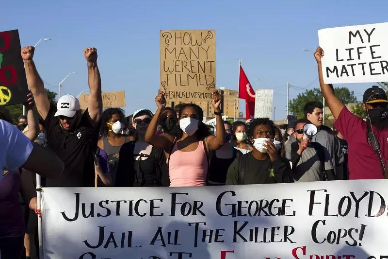 Protesters in Detroit demanding justice for George Floyd and others in the Black community who have died in the hands of police. - Steve Neavling