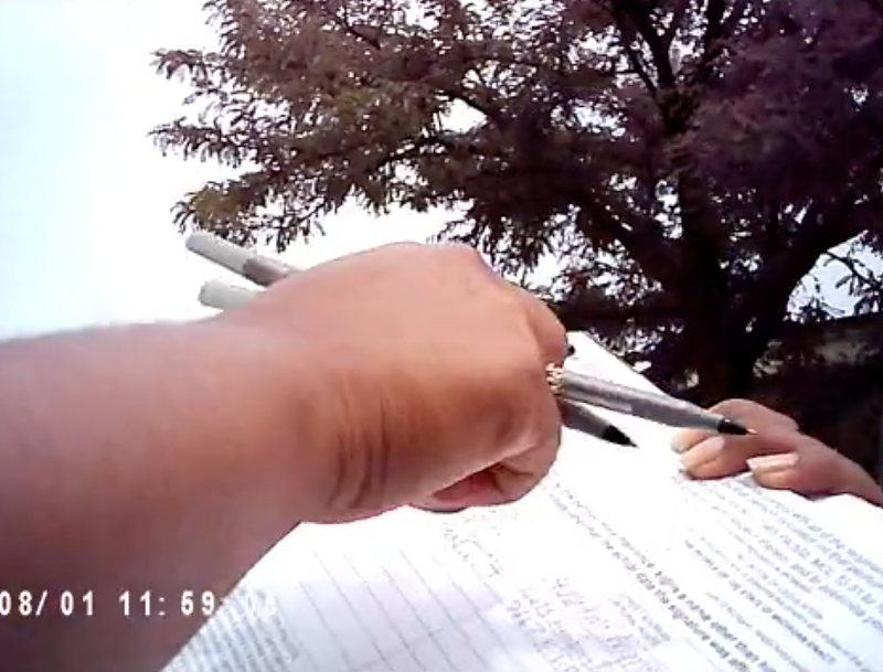 Screenshot of undercover video shows petition circulator unlawfully gaining signatures. - KEEP MICHIGAN SAFE