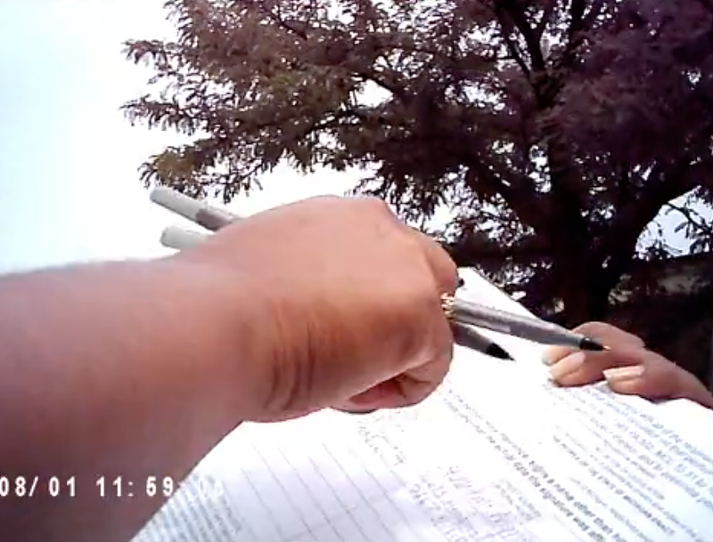 Screenshot of undercover video shows petition circulator unlawfully gaining signatures. - Keep Michigan Safe