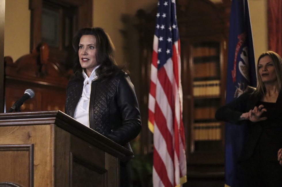 Gov. Gretchen Whitmer makes an address on Oct. 8 about the foiled plot against her. - STATE OF MICHIGAN