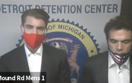 Jacob Wohl and Jack Burkman were arraigned in 36th District Court. - Screengrab/36th District Court