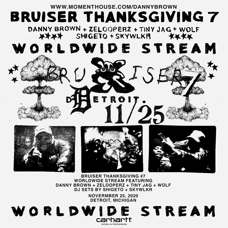 Danny Brown's (virtual) Bruiser Thanksgiving will feature Tiny Jag, Shigeto, and more