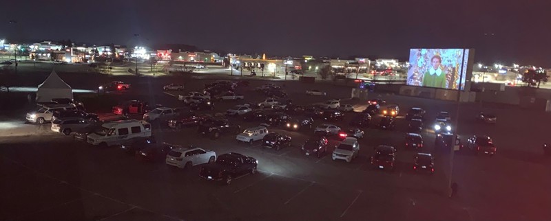 There's a new Christmas movie drive-in theater posted up at Lakeside Mall
