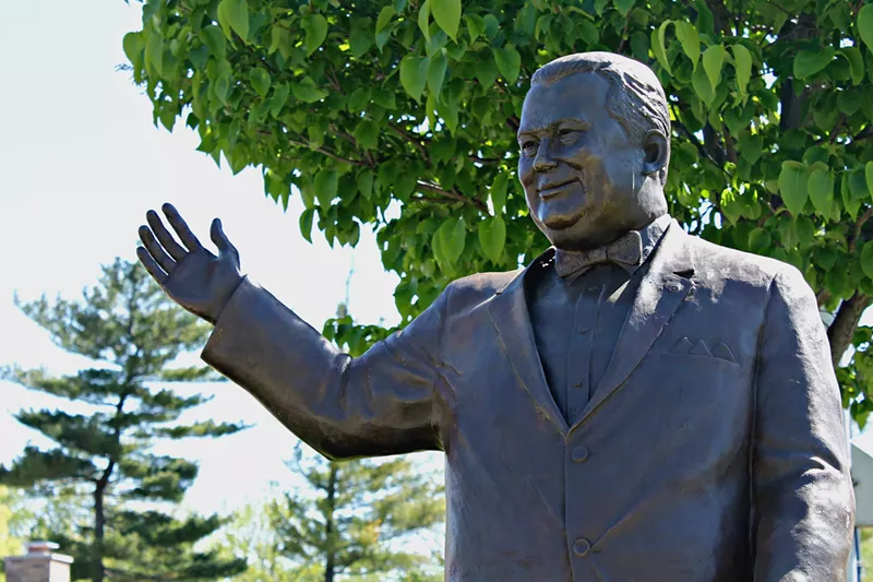 The Orville Hubbard statue was removed in June. - Aleanna Siacon/Wayne State University