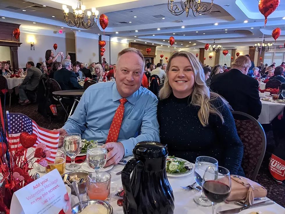 Matt and Meshawn Maddock at a Republican Party fundraiser. - JONATHAN OOSTING, BRIDGE MICHIGAN, SHARED WITH PERMISSION