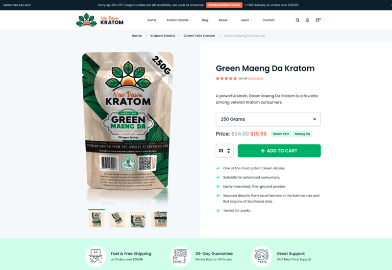 Green Maeng Da Kratom – Effects, Dosage, and BEST Source