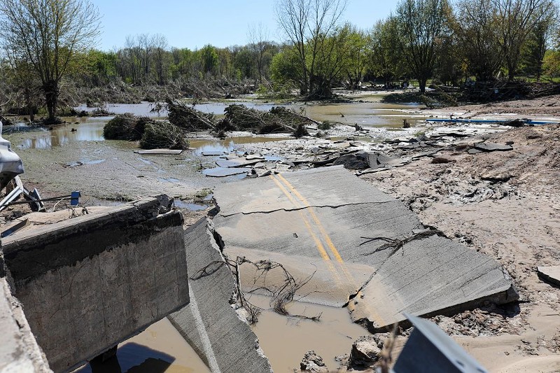 The Midland-area flood in May 2020 destroyed homes, businesses, and roads after two dams collapsed. - Rusty Young