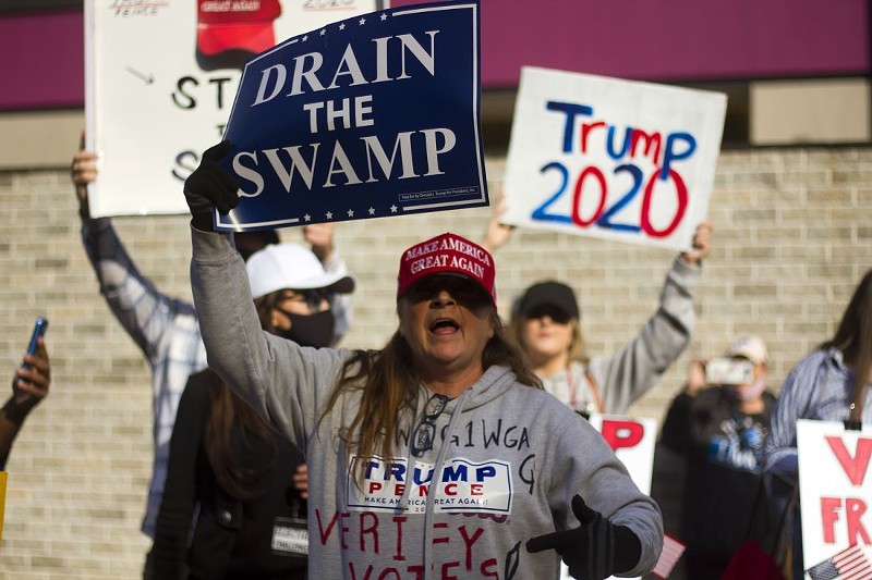 President Donald Trump supporters gathered in Detroit to protest the election results in November 2020. - Steve Neavling