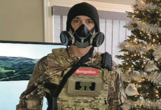 Steven Thurlow posted this image of himself on Facebook before the Jan. 6 riot. - FBI
