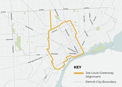 The Joe Louis Greenway loop. - City of Detroit