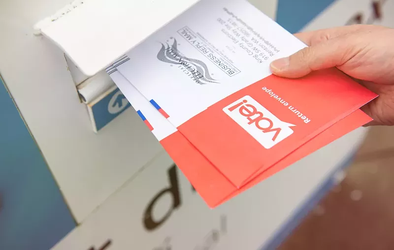 An absentee ballot drop box. - Shuttestock.com