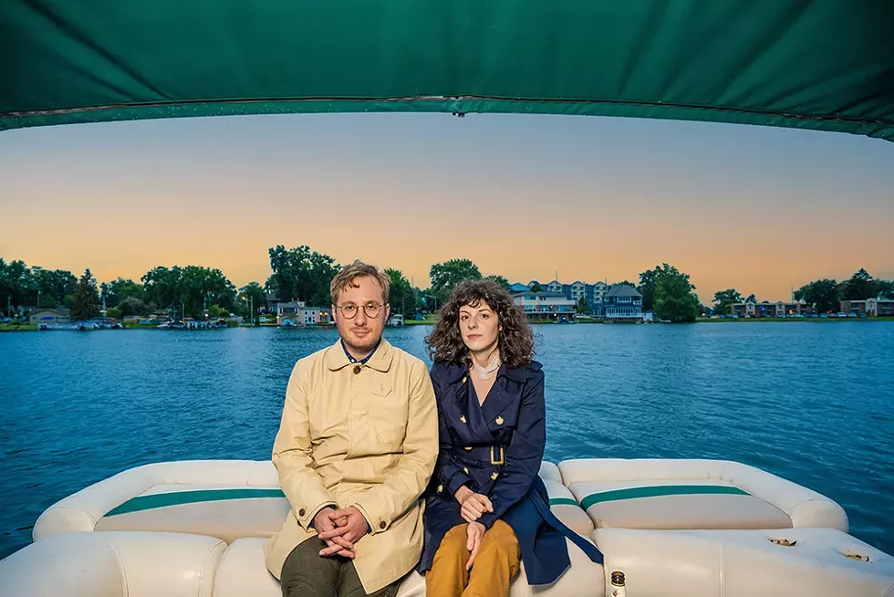 I'm on a boat: Matt Milia and wife and musical collaborator Lauren on Sylvan Lake. - Doug Coombe