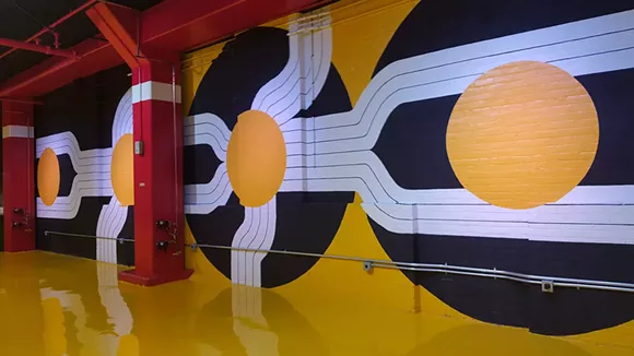 Robert Sestok debuts a new mural with the opening of Third Man Records' production floor