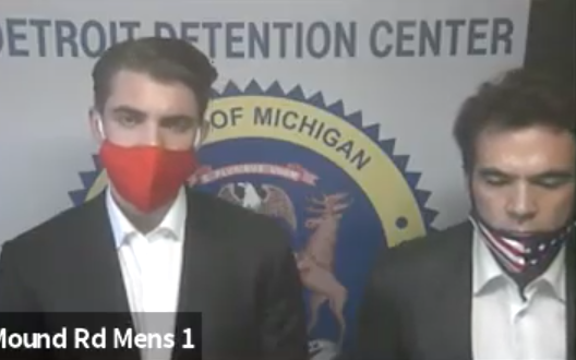 Jacob Wohl and Jack Burkman were arraigned in 36th District Court in Detroit. - Screengrab/36th District Court
