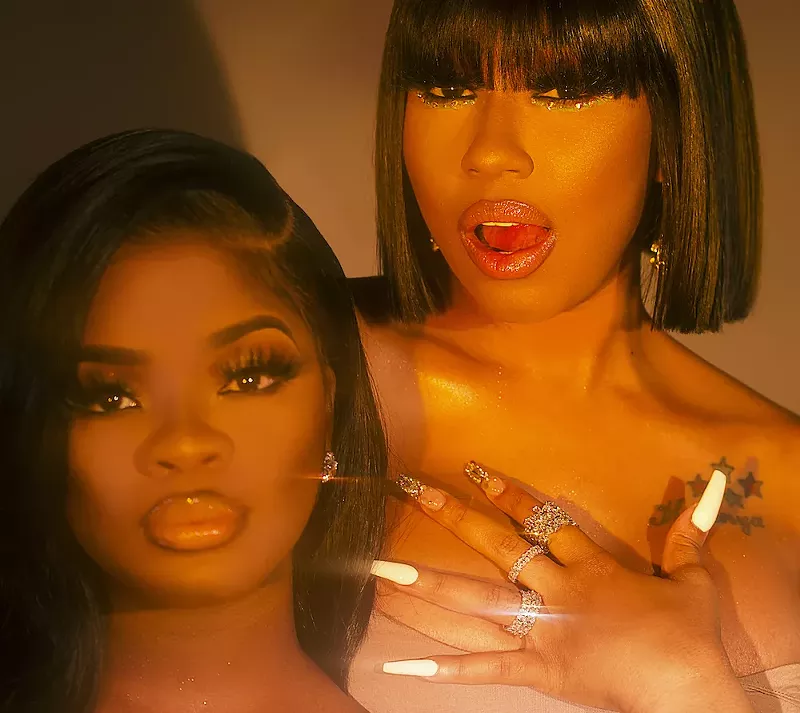 Hip-hop duo City Girls perform at The Aretha in Detroit on Saturday. - Damian Borja